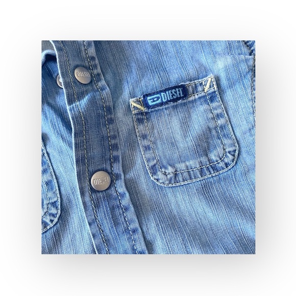 Diesel ⍟ Denim A-Line Dress ⍟ Blue Jeans ⍟ with Patches ⍟ Girl’s 3 3T 97 cm ⍟ - Picture 5 of 16